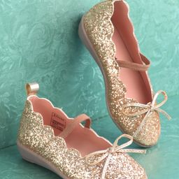 Pine Kids Party Wear Belly Shoes - Golden-image-50
