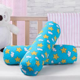 Babyhug Bolsters Cloud Print Set of 2 - Blue-image-89