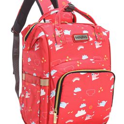 Babyhug Backpack Style Maternity Diaper Backpack - Red-24