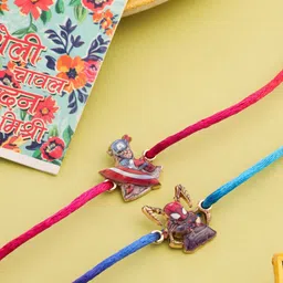 Kook N Keech Kids Set Of 2 Superhero Thread Rakhis With Roli Chawal Chandan & Mishri-15
