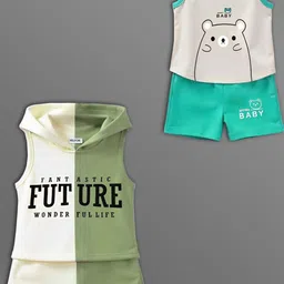 HELPOM Unisex Kids Printed T-shirt with Shorts-picture-0