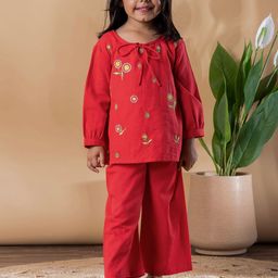 Readiprint Girls Embroidered Kurti With Palazzos-picture-25