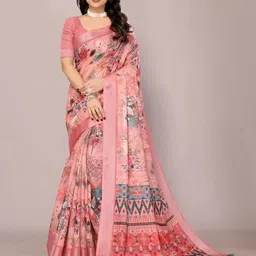 MUSKAN CREATION Floral Printed Zari Saree-picture-51