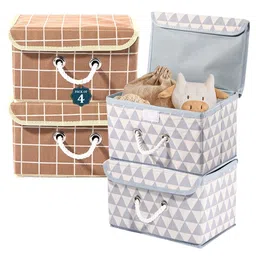 Kuber Industries Brown Set of 4 Reusable Drawer Organiser Organisers-17