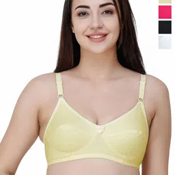 College Girl Women Pack Of 4 Cotton Full Coverage Bra-image-88