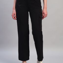 Cantabil Women Straight Fit Cotton Cargos-picture-2