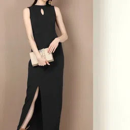 Mast & Harbour Women Keyhole Neck Maxi Dress-image-85