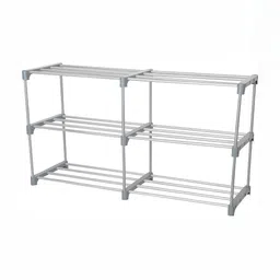 Decent Hut Grey 6-Tier Rectangle Stainless Steel Shoe Rack-18