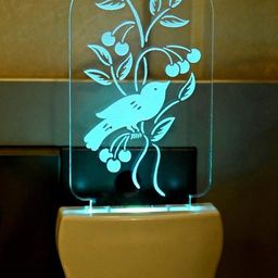 SOMIL Green & Blue Printed Glass Rectangle Shaped Wall Lamp-image-39