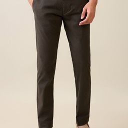 Parx Men Smart Tapered Fit Mid-Rise Chinos Trousers-picture-24
