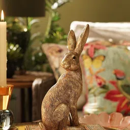 Pure Home and Living Gold-Toned & Black Rabbit Polyresin Figurine Showpiece-picture-13