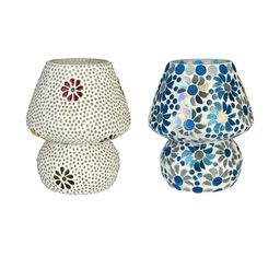 SOMIL Multicoloured Textured Glass Frusturical Shaped Table Lamp-image-46