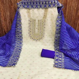 HERE&NOW Embroidered Unstitched Dress Material-picture-27