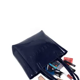 CarryLux PU Structured Shoulder Bag with Cut Work image 4