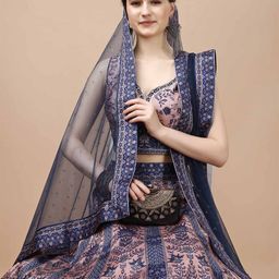 SAPTRANGI Embellished Beads and Stones Ready to Wear Lehenga & Blouse With Dupatta-image-70