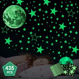 17.78 cm Radium Star Glow in The Dark Radium Night Wall Stickers (5 Sheet of Stickers) Glow in the Dark Sticker-28