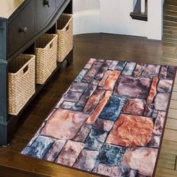 MODEFE Abstract Anti-Skid Modefe 5 Feet x 3 Feet Loop Pile Carpet-image-39
