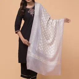 Tweedle Women Floral Embroidered Shawl-image-35