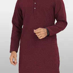 VeBNoR Men Thread Work Dobby Kurta-picture-36