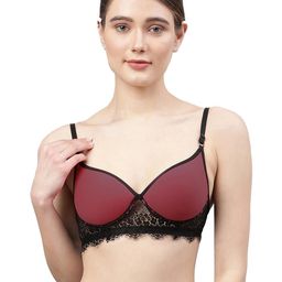 samvar Women Cotton Maroon Padded Non-Wired Lingerie Bra Sport wear Gym Crop Tank Top-picture-40
