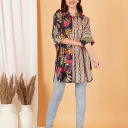 COTLAND FASHION Women Classic Floral Opaque Printed Casual Shirt-picture-9