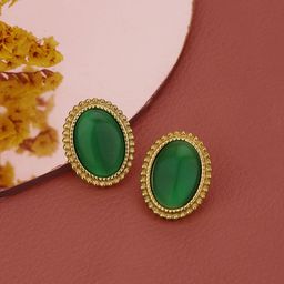 Carlton London Oval Studs Earrings-77