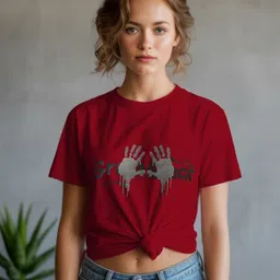 GRACE & JACK Women Graphic Printed Round Neck Cotton T-shirt-picture-40