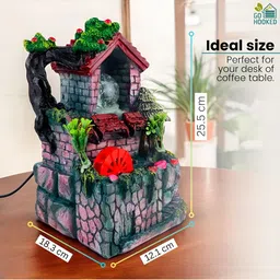 Go Hooked Polyresin Waterfall Fountain with LED Lights & Adjustable Speed Control image 2