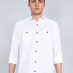 KHUSHI CREATION Men Original Fit Spread Collar Solid Cotton Casual Shirt-image-47