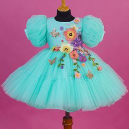 Li & Li Boutique Girls Embellished Net Fit & Flare Dress-image-85