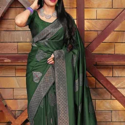 HERE&NOW Woven Design Pure Silk Banarasi Saree-39