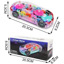 VGRASSP Gear Display Transparent Mechanical Car Toy With Music & Lights - Mulicolour image 3