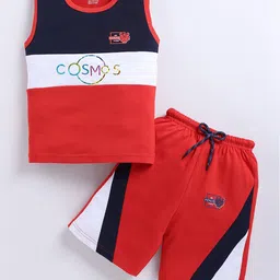 Zeal Boys Colourblocked Scoop Neck Pure Cotton T-shirt With Shorts-image-75