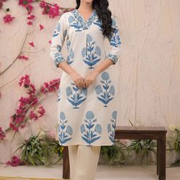 Readiprint Women Floral Printed Regular Kurta with Bottom-image-29