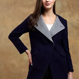 Stylecast X Kotty Women Spread Collar Double-Breasted Overcoat-image-51