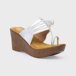 Sole To Soul Ethnic Wedge Sandals with Tassels-image-63