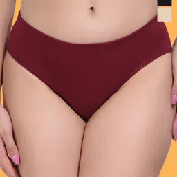 CANNY FIT Pack Of 3 Cotton Mid Rise Hipster Briefs PN-N354-MCL-image-48