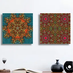 RANDOM 2 Pieces Blue & Red Canvas Wall Art-image-83