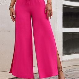 StyleCast x Revolte Women Loose Fit Easy Wash Slits Parallel Trousers-image-4