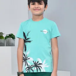 YOUMAA Boys Bio Finish Floral Printed Round Neck Cotton T-shirt-picture-19