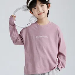 LULU & SKY Boys Typography Full Sleaves Regular Fit T-shirt-image-35