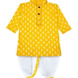 mustmom Boys Ethnic Motifs Printed Regular Kurta with Dhoti Pants-12