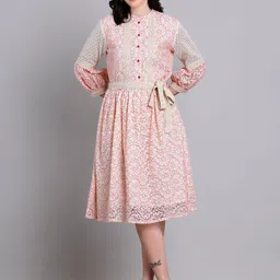 Tulsattva Floral Fit & Flare Midi Dress-image-75