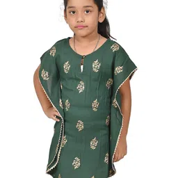 Cloth Bites Girls Conversational Printed Kaftan Longline Top-6