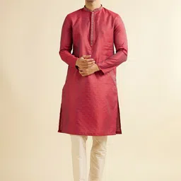 Manyavar Men Regular Beads and Stones Kurta with Pyjamas-24