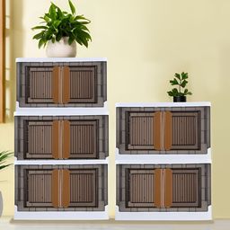 Aura Black Set of 5 Regular Multi-Utility Organisers-0