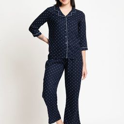 June 9 Clothing Printed Shirt Collar Night Suit-image-45