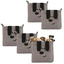 Kuber Industries Grey & Black 5 Pieces Multi-Utility Organisers-6