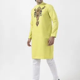 DEVOILER Men Ethnic Motifs Printed Regular Kurta with Pyjamas image 2