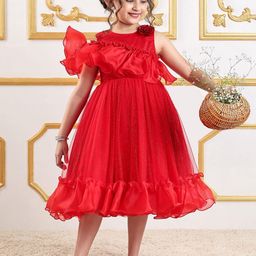 Mark & Mia Girls Cold-Shoulder Fit & Flare Dress-image-45